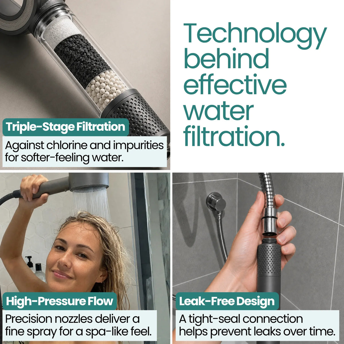 Veltra Body Filtered Showerhead for Hair & Skin