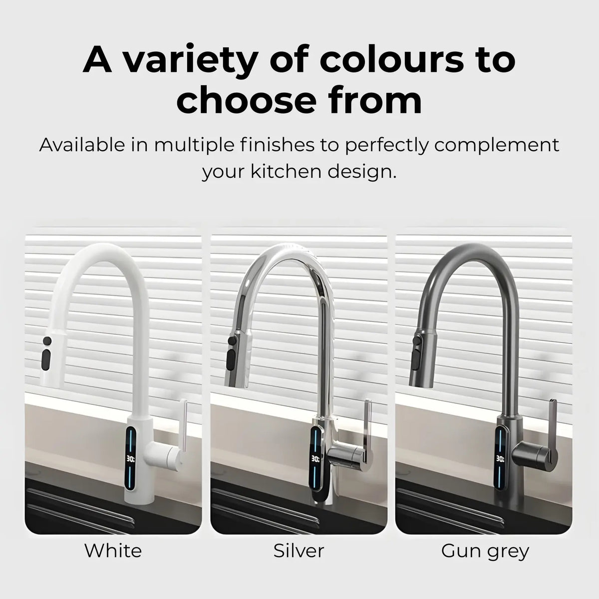 Kona Pull-Out Kitchen Faucet With Temperature Display