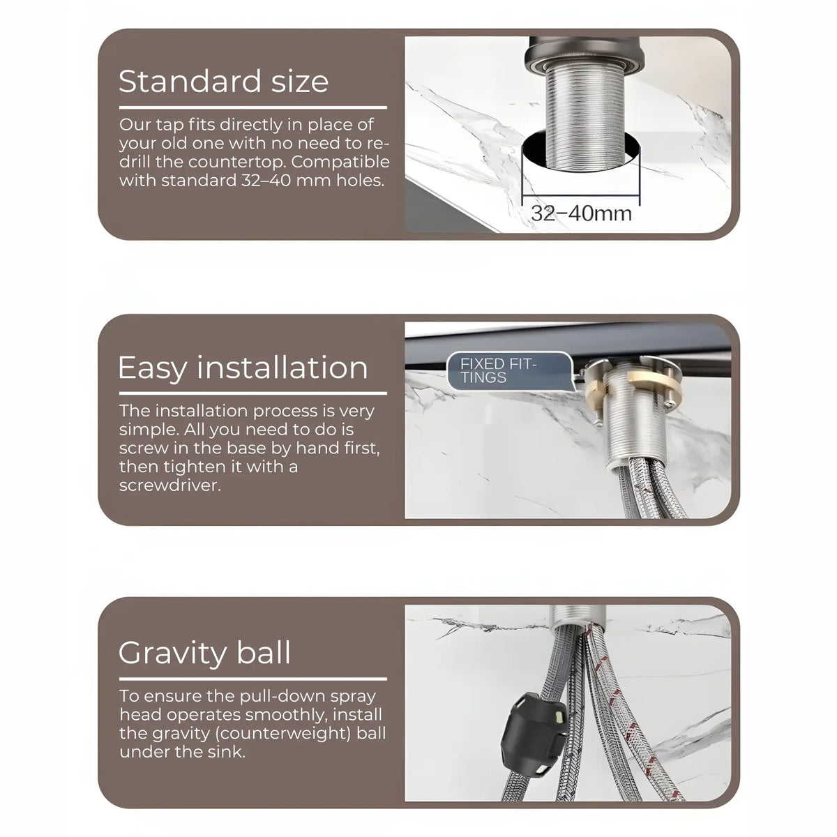 Kona Pull-Out Kitchen Faucet With Temperature Display