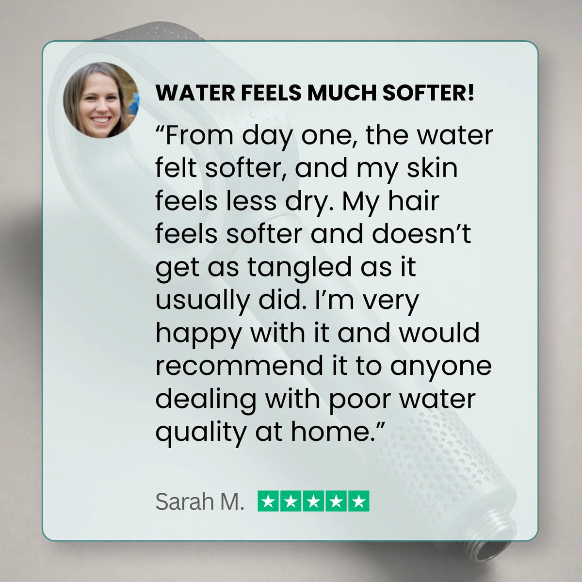 Veltra Body Filtered Showerhead for Hair & Skin