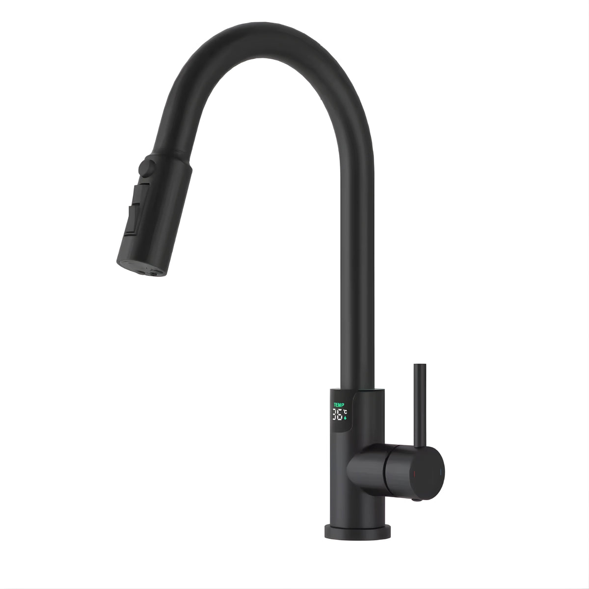 Mulle Pull-Out LED Temperature Display Kitchen Faucet