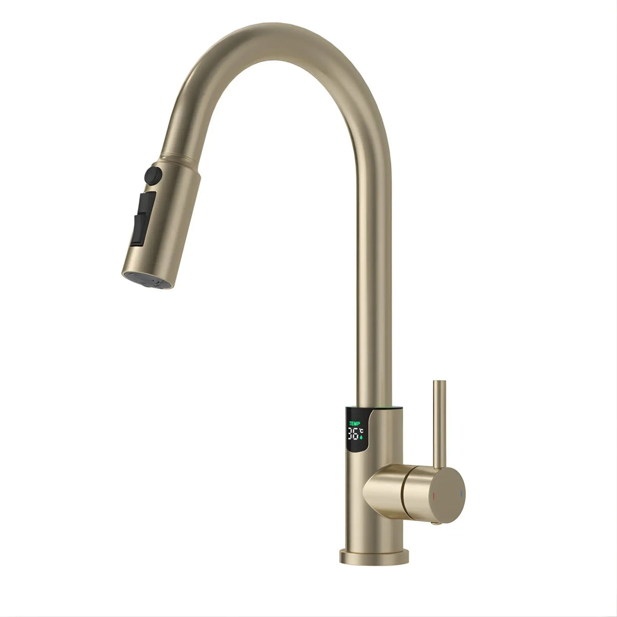 Mulle Pull-Out LED Temperature Display Kitchen Faucet
