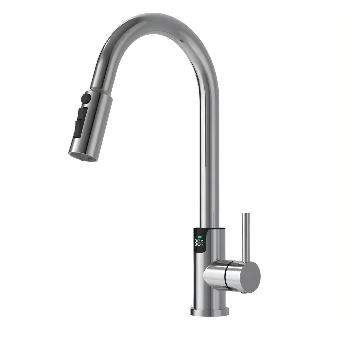 Mulle Pull-Out LED Temperature Display Kitchen Faucet