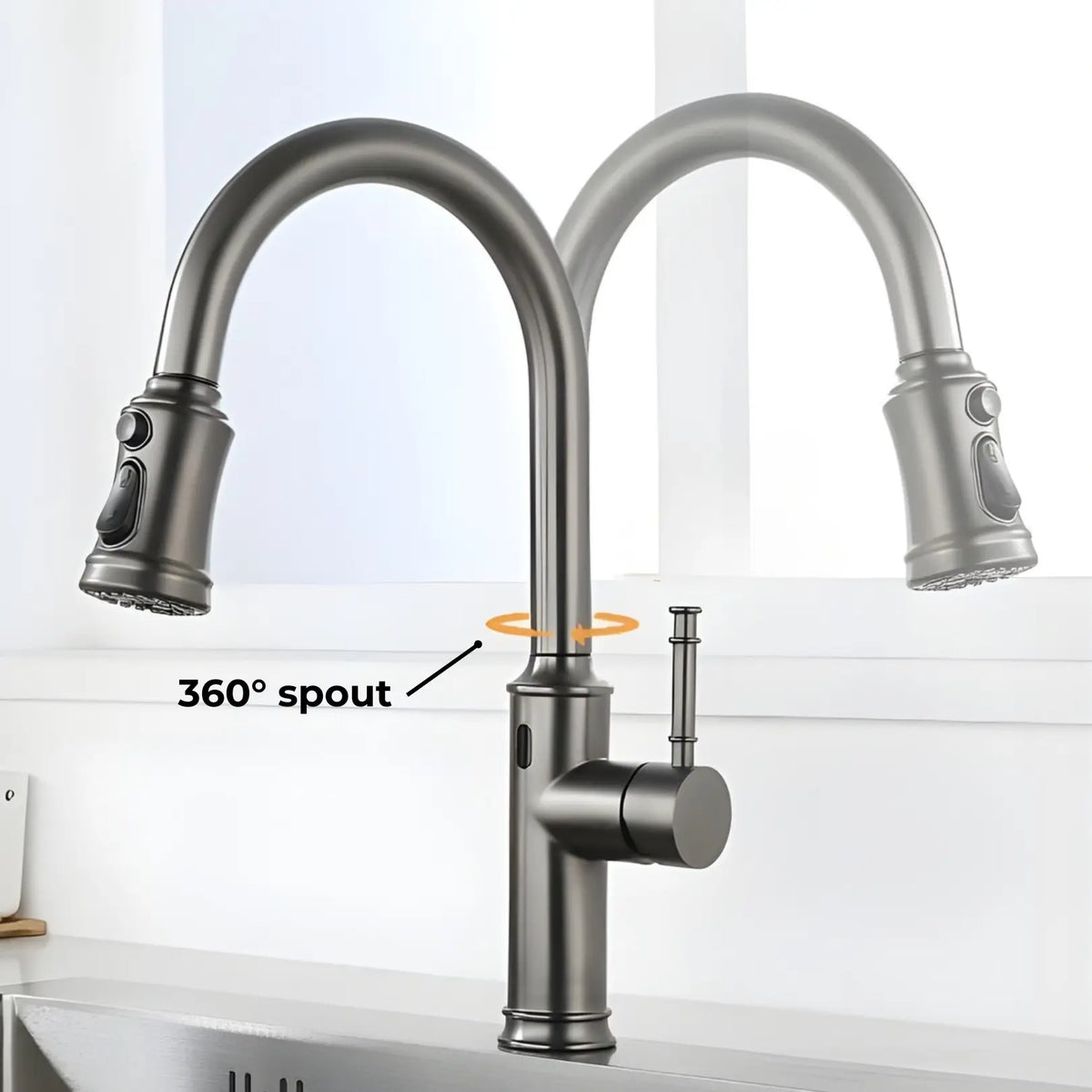 Manu Touchless Pull-Out Kitchen Faucet