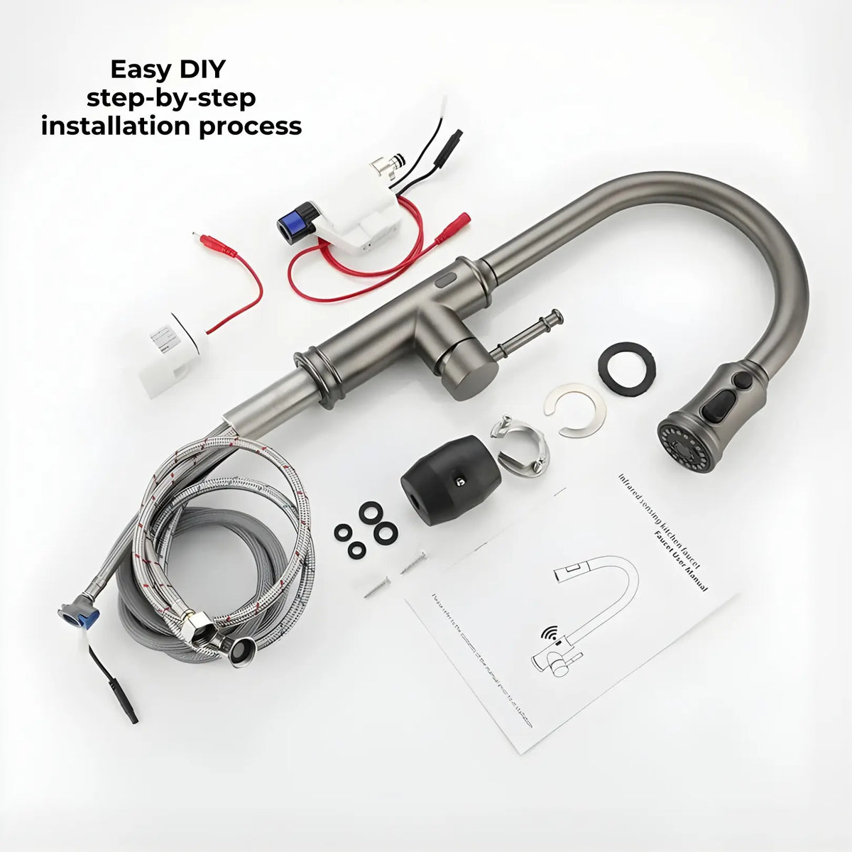 Manu Touchless Pull-Out Kitchen Faucet